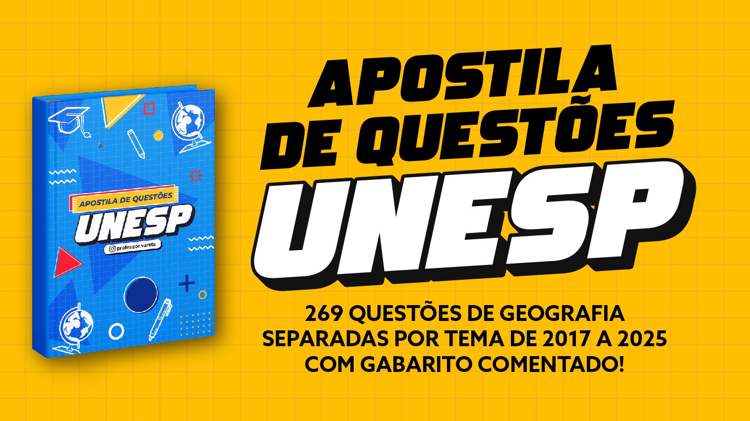 APOSTILA DE QUESTÕES UNESP - Professor Vareta